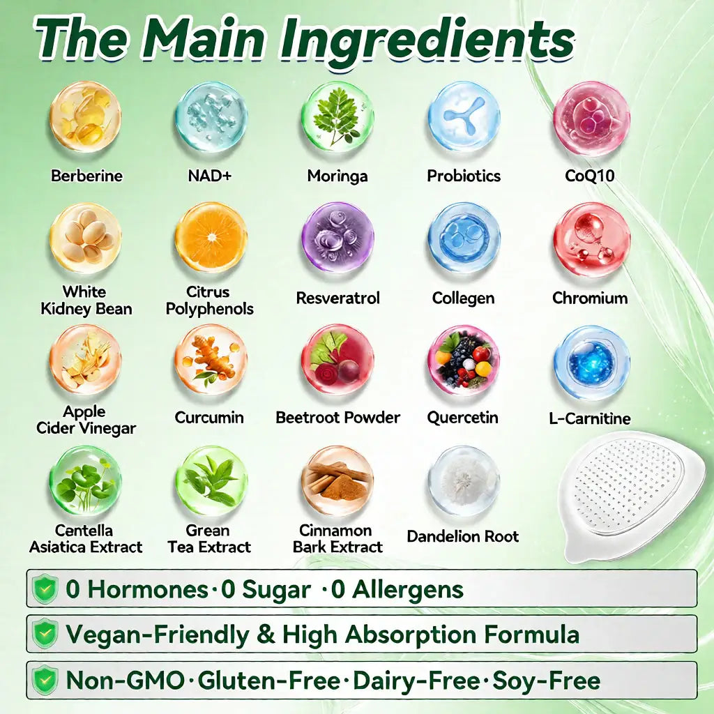 🌿🍋Moringa & Berberine 10-IN-1 Advanced Nano Microneedle Patch (Once Daily, visible changes in 7 days) ✅ Obesity, Diabetes, Sleep Apnea, And Joint Issues
