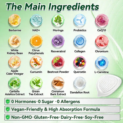 🌿🍋Moringa & Berberine 10-IN-1 Advanced Nano Microneedle Patch (Once Daily, visible changes in 7 days) ✅ Obesity, Diabetes, Sleep Apnea, And Joint Issues